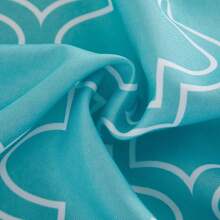 Qucover Round Tablecloth Polyester Wrinkle Free Stain Resistant Wipe Clean Circular Table Cloth 150cm For Dinning Room Kitchen And Picnic 60 Inches (Blue Green) - Lake Green - View 2