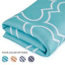 Qucover Round Tablecloth Polyester Wrinkle Free Stain Resistant Wipe Clean Circular Table Cloth 150cm For Dinning Room Kitchen And Picnic 60 Inches (Blue Green) - Lake Green - View 4