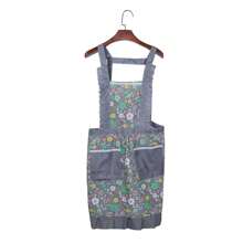 1pc Apron Women Summer Waterproof Home Kitchen Cooking Canvas Apron Restaurant Waiter Workwear Advertising Apron - Multicolor - View 5