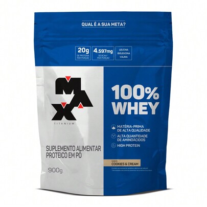 Whey Protein 100% Whey 900g Refil - Max Titanium