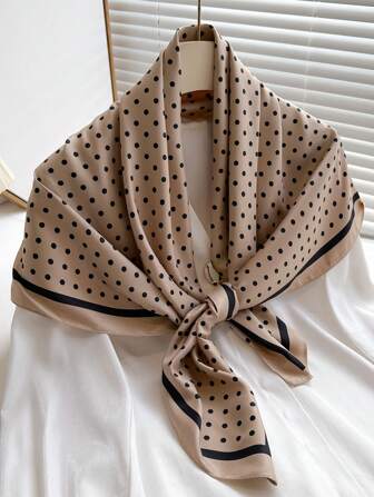 ผ้าพันคอลาย หญิง ฤดูใบไม้ผลิและฤดูร้อน ผ้าคลุมหัวทวีลกันแดด ผ้าพันคอ ผ้ารัดผม ผ้าคาดหัว เหมาะสำหรับแต่งตัว ฤดูหนาว ฤดูใบไม้ร่วง