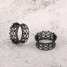 2入組空心不鏽鋼透氣耳洞擴張器，女性身體珠寶穿孔