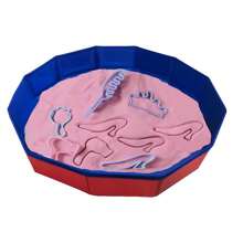 1 pieza Caja de arena circular portátil y plegable, adecuada para juegos al aire libre, juegos de playa, juguetes para la piscina. Adecuada para juegos en piscinas y fiestas en la piscina