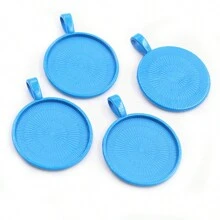 5 pièces de 25mm de diamètre intérieur Base de support de cabochon rond pour pendentif, à décorer soi-même pour la conception de bijoux