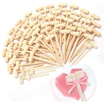 Miniature Chocolate Mallets (15/30/60 Pieces) For Making Chocolates, Small Mallets Suitable For Fragile Chocolate Heart Molds, Chocolate Heart Molds, Fragile Chocolate Bear Molds, Chocolate Crafts And Party Supplies.