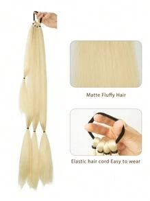Long Braided Ponytail Extension With Hair Tie Straight Wrap Around Hair Extensions Ponytail Natural Soft Synthetic Hair Piece For Women Daily Wear 26inch 30inch 34 Inch 1 Pc Brown Dark Brown For Christmas New Year Carnival Music Festival