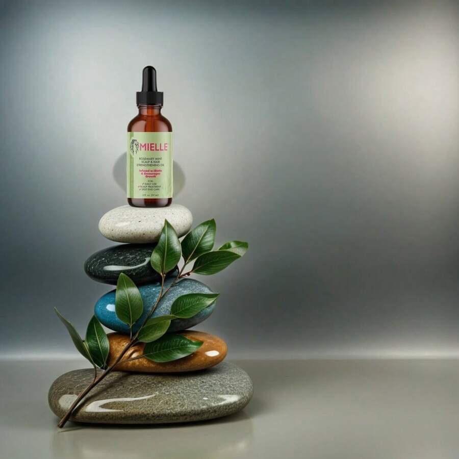 Mielle Organics Rose mary Mint Scalp & Hair Strengthening Oil 59ml pronto entregar Melle Shampoo Reforçador De Hortelã Infundido Com Limpeza E Ajuda A Fortalecer Cabelos Fracos Brilhantes 355ml pronto entregar