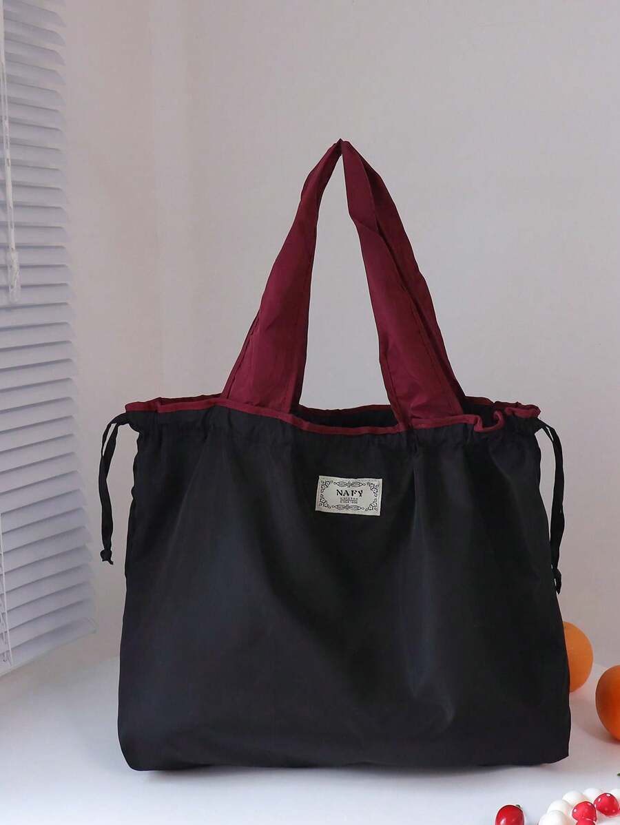 Fashionable And Large-Capacity -Friendly Travel Shopping Bag, Foldable Tote Bag