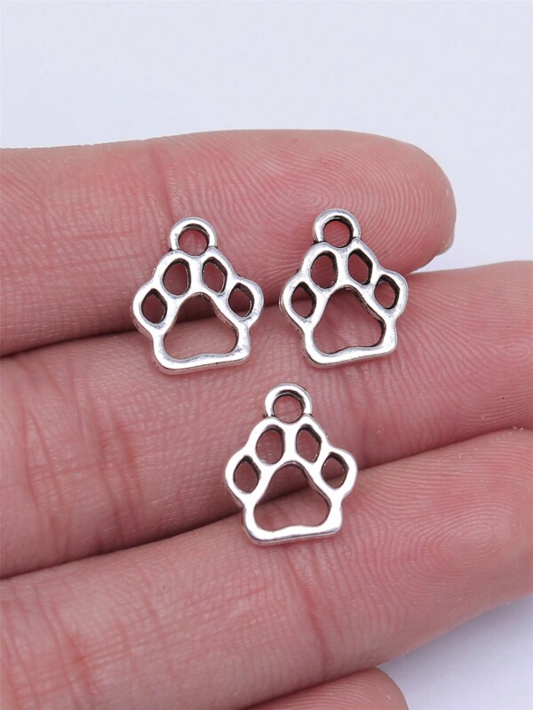 30pcs Dog Paw Shaped DIY Jewelry Pendant