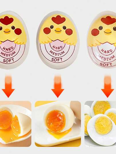1pc/2pcs Color Changing Egg Timer - Precisely Measures Soft And Hard-Boiled Eggs Through Sensitive Indicator
