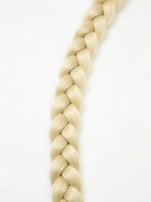 Extensión de cola de caballo trenzada larga con sujetador de cabello, extensiones de cabello envolventes rectas, pieza de cabello sintético natural y suave para uso diario de mujeres, 16 pulgadas, 26 pulgadas, 30 pulgadas, 34 pulgadas, 1 pieza en color negro para Navidad, Año Nuevo, Carnaval, Festival de música - Dorado - Ver 6