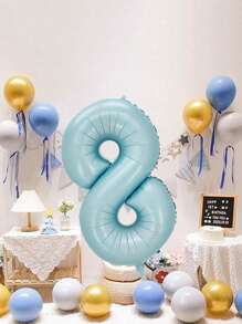 1pc 40 Inch Cute Cream Digital Balloon Birthday Decorate,Christmas