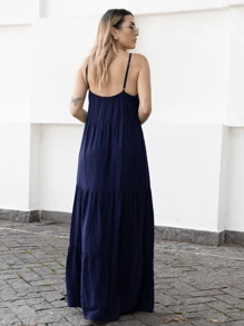 Women Dresses - Navy Blue - View 2