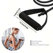 Resistance Band Pull Rope Elastic Exercise Yoga Stretching Band With Expandable Rubber Tubes, Gym Strength Training Equipment For Home Gym Workout - Blue - View 3