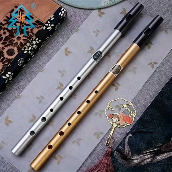 1/2 Stücke D-Schlüssel Whistle Flöte - 6-Loch Zinnpfeife, bestes Musikinstrument für traditionelle irische Musik, Blasinstrument & Holzblasinstrument, musikalisches Zubehör