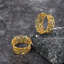 2入組空心不鏽鋼透氣耳洞擴張器，女性身體珠寶穿孔