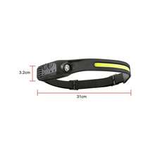 5入組波浪式感應COB頭燈，戶外騎行燈，USB充電夜跑燈，LED強光 - 5pcs - 查看 10