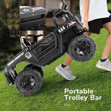 12V Kids Electric Ride On Car With Remote Control 3 Speeds, Electric Car For Kids, LED Lights, Radio, AUX/USB MP3 Music, Openable Doors & Suspension, Electric Car Vehicle For Toddlers & Kids - Hitam - View 10