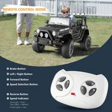 12V Kids Electric Ride On Car With Remote Control 3 Speeds, Electric Car For Kids, LED Lights, Radio, AUX/USB MP3 Music, Openable Doors & Suspension, Electric Car Vehicle For Toddlers & Kids - Hitam - View 5
