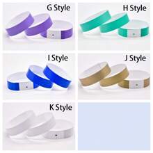 100 个/包一次性防水防撕裂识别腕带，用于活动、节日、展览、音乐会的嘉宾腕带 - 由合成纸制成，一次性腕带，圣诞节