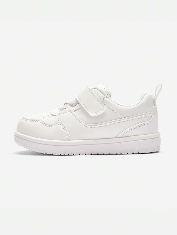 Balabala Children's Spring And Autumn Simple Versatile Breathable Sports Shoes Anti-Slip Toddler Shoes White
