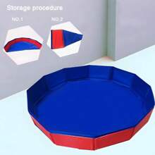 1 pieza Caja de arena circular portátil y plegable, adecuada para juegos al aire libre, juegos de playa, juguetes para la piscina. Adecuada para juegos en piscinas y fiestas en la piscina