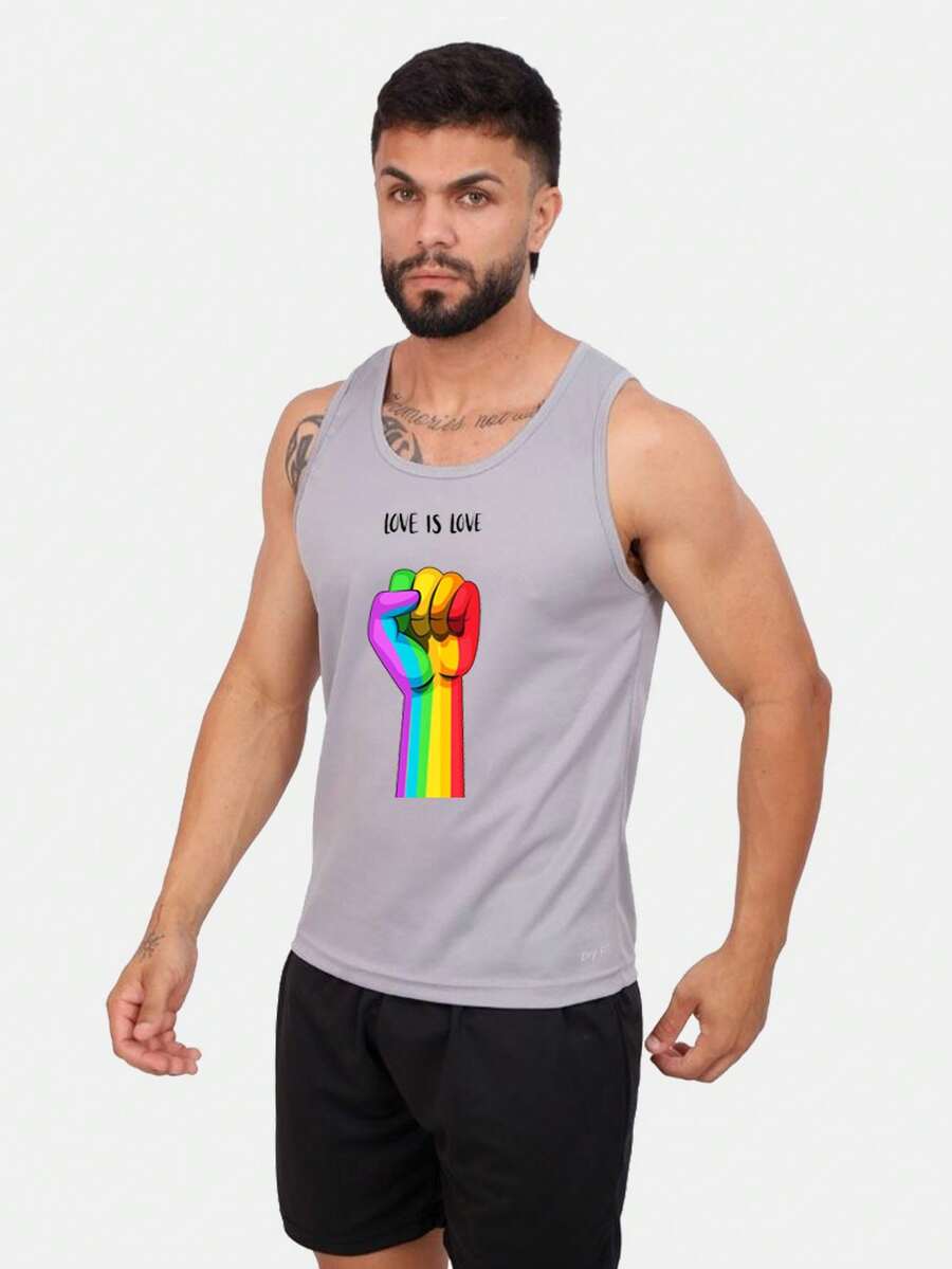 Men Tank Tops - 灰色 - 查看 1