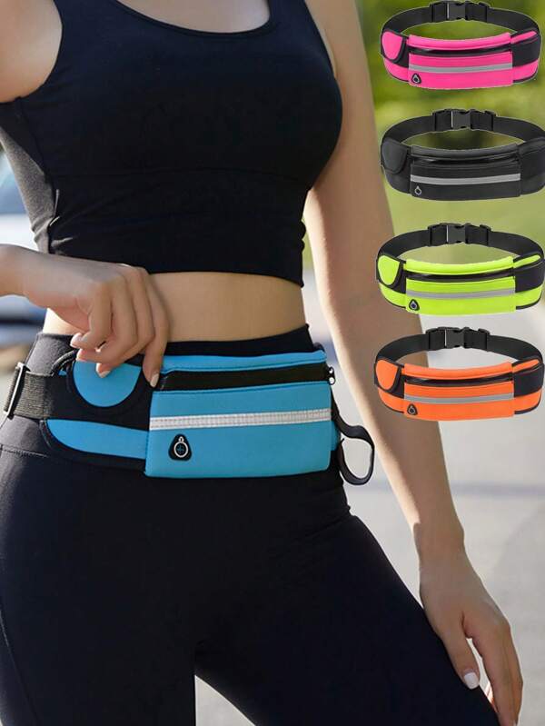 1 Pc Men Women Waistbag Marathon Running Outdoor Riding Fitness With Water Bottle Waterproof Phone Sport Male Female Belt Waist Bags