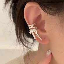 2pcs Vintage & Luxurious & Aesthetic & Delicate Bow Design Clip-On Earrings For Women, Fashionable And Cute, Non-Pierced, Ideal For Party Gift Valentines,Mom,Mother,Mother's Day,Gift