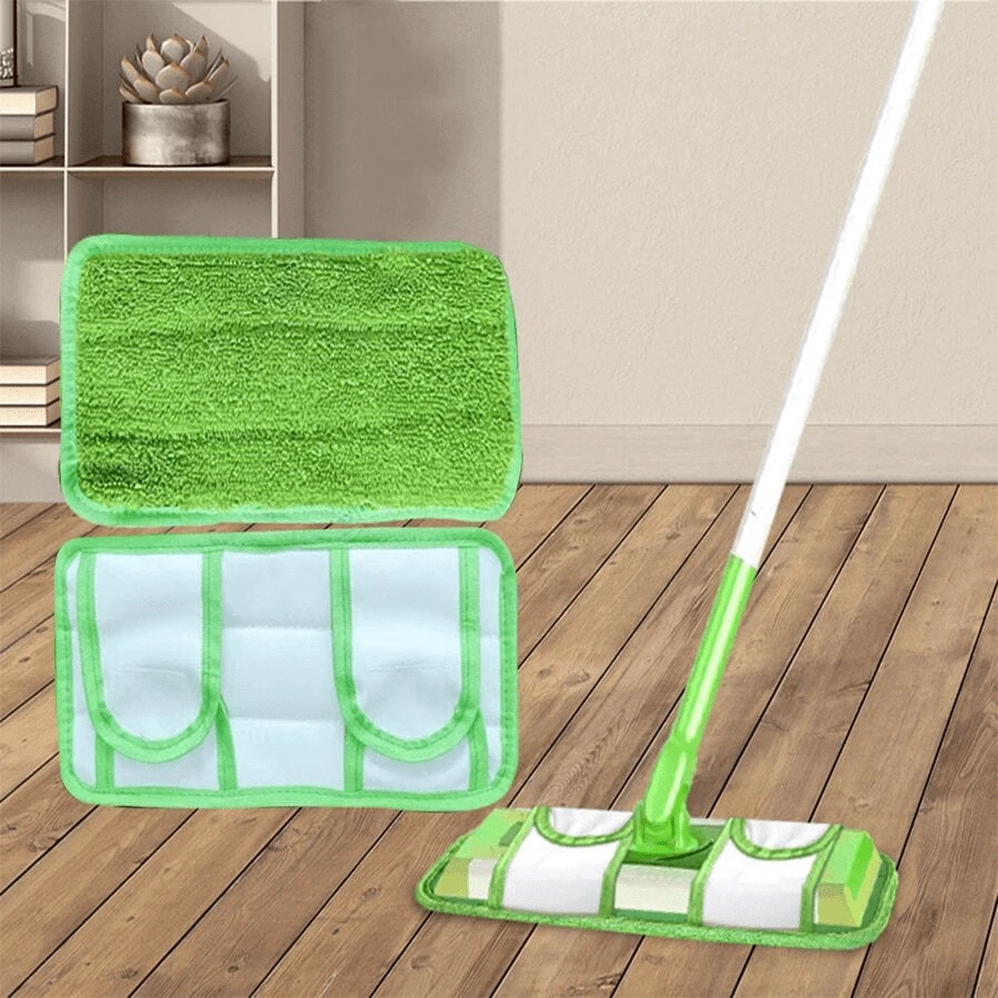 1入粘貼式平貼式拖把布，超細纖維拖把墊，可更換拖把頭和無需手動清潔的手提旋轉拖把 - 彩色 - 查看 1