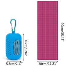 Cooling Towel (30x90cm), Soft Breathable Chilly Towel, Ice Towel, Cooling Towel With Silicone Storage Bag, Soft Breathable Chilly Towel Yoga Towels For Sport, Running, Gym, Workout, Camping, Fitness Ice Towel, Microfiber Sport Towel For Quick Cool Down Microfiber Towel For Yoga, Sport, Running, Workout,Gym, Camping, Fitness, Workout & More Activities - Multicolor - View 8