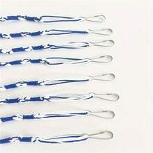 1 Juego (4 piezas) Tzitzits blancos con borlas de hilo azul, Tzitzit azul royal - Azul y blanco - Ver 10