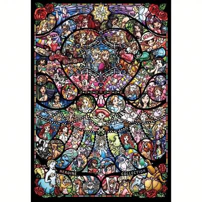 1入組5D DIY鑽石畫套裝(不含畫框)，大尺寸(40*70cm/15.75inx27.57in)卡通世界藝術滿鑽石十字繡畫圖片鑽石繪畫手工藝品，適用於牆壁裝飾