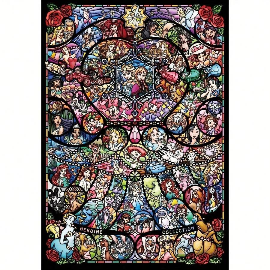 1入組5D DIY鑽石畫套裝(不含畫框),大尺寸(40*70cm/15.75inx27.57in)卡通世界藝術滿鑽石十字繡畫圖片鑽石繪畫手工藝品,適用於牆壁裝飾 - 彩色 - 查看 1