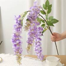 1 paquet de guirlande de fleurs suspendues de glycine pourpre - 43,31 pouces (110,01 cm) - Parfait pour les mariages, les fêtes et la décoration intérieure