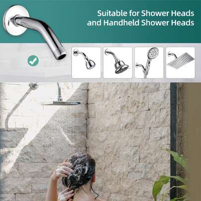 Stainless Steel Standard Threaded Bathtub Arm - Bathroom Shower Enclosure - Accessories