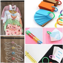 50 piezas Anillos de plástico para encuadernación de álbumes DIY, aros sueltos para libros de hojas sueltas, suministros de oficina para encuadernación, álbumes de fotos, de vuelta a la escuela, útiles escolares - Multicolor - Ver 4