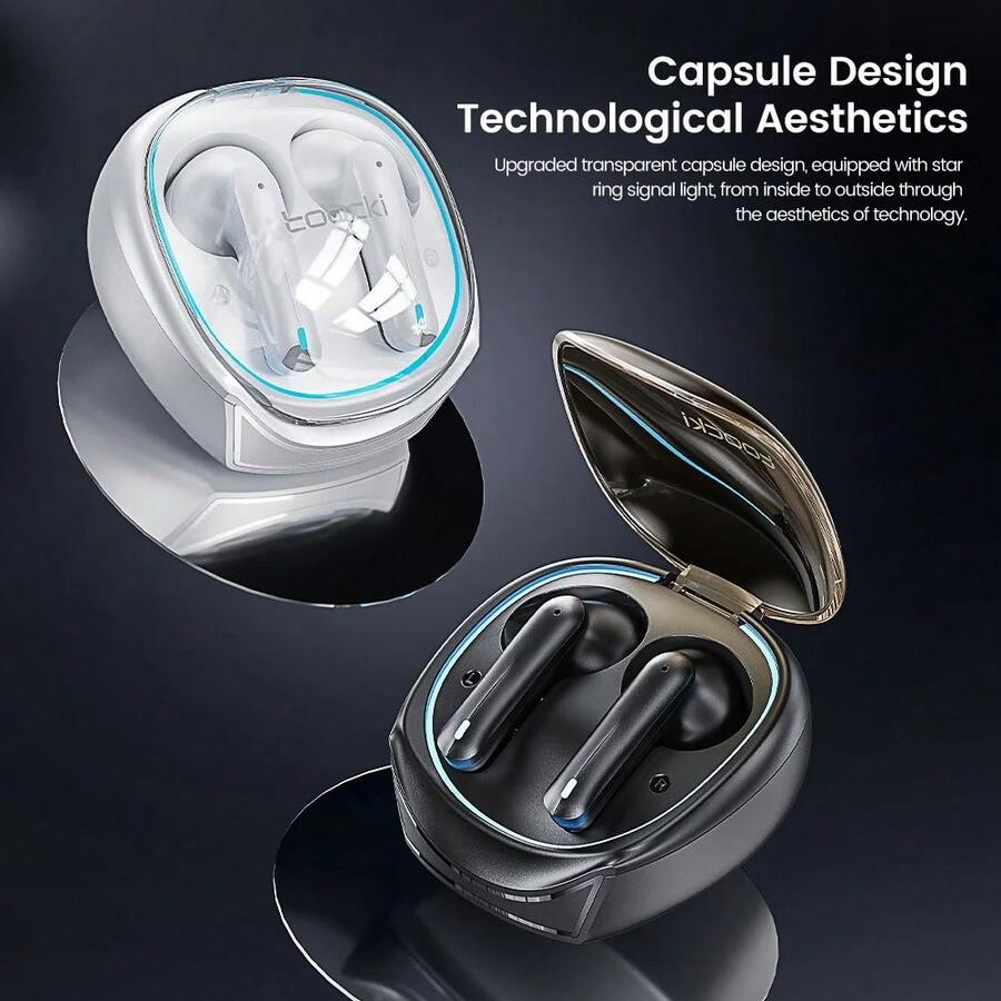 Toocki TWS Wireless Headphones Bluetooth 5.3 LED Dislpaly 35ms Gaming