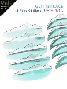 BLACKWINGS 5 par Musujący Przezroczyste Niebieski Podnoszenie Rzęsy Dla Używać , Keratyna Rzęsy Silikon Z Połysk Lśniący , Również Zawierający Rzęsy Podnoszenie Kij I Kręcenie Spinacz Komplety Biżuterii , Bicz Podnoszenie Narzędzia Dla Kosmetyki (Makijaż) &