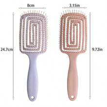 Customized Logo ABS Detangling Hair Brush Scalp Massage Straight Hair Comb Vent Hair Extension Brush - Taro Purple - View 5