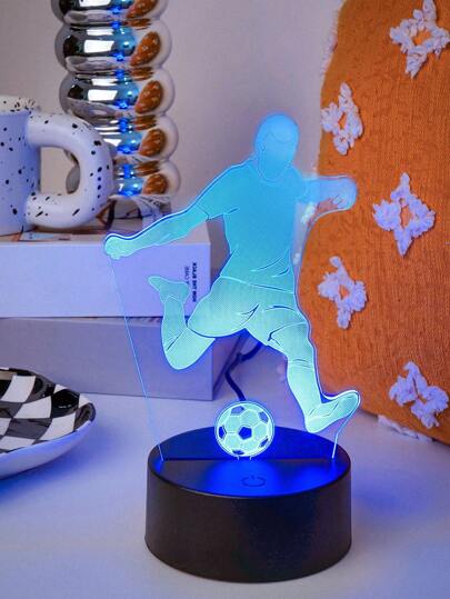 1pc Rainbow Touch Football Prince 3d Night Light & Led Football Atmosphere Lamp