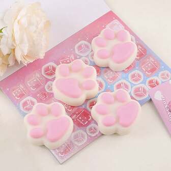 1pc Cute Cat Paw Eraser, Girls' Pencil Eraser, Student Eraser, Cartoon Pen Eraser, Children's Learning Supplies, Prizes, Office Eraser