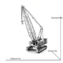 Modelo de Montagem Metálica 3D, Quebra-cabeça de Fivela de Aço Inoxidável DIY, Modelo de Veículo de Construção, Sem Necessidade de Cola, Presente de Natal, Ornamento Decorativo, Carregadeira, Guindaste, Caminhão Basculante, Trator, Caminhão Semirreboque