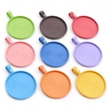 5 pièces de 25mm de diamètre intérieur Base de support de cabochon rond pour pendentif, à décorer soi-même pour la conception de bijoux
