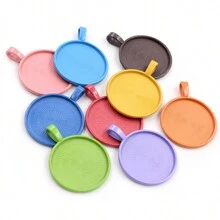 5 pièces de 25mm de diamètre intérieur Base de support de cabochon rond pour pendentif, à décorer soi-même pour la conception de bijoux
