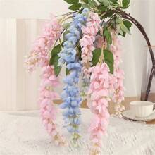 1 paquet de guirlande de fleurs suspendues de glycine pourpre - 43,31 pouces (110,01 cm) - Parfait pour les mariages, les fêtes et la décoration intérieure