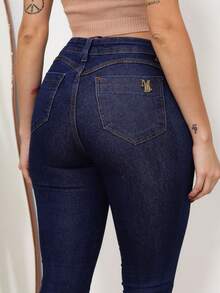 Women Jeans - 淺色水洗藍 - 查看 9