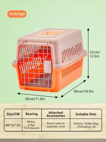 L&H Pet Cage Air Transport Consignment Case Cat And Dog Portable Plastic Travelling Cage - Pink - View 1