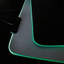 1pc Grey Rgb Backlit Gaming Mouse Pad For Desktop/laptop