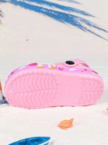 Summer Kids Sandals Unicorn Dinosaur Waterproof Eva  Shoes - Pink - View 3